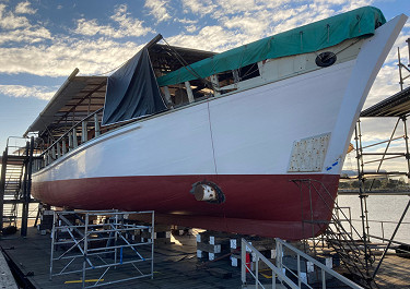 A new date for the Alma’s return to water